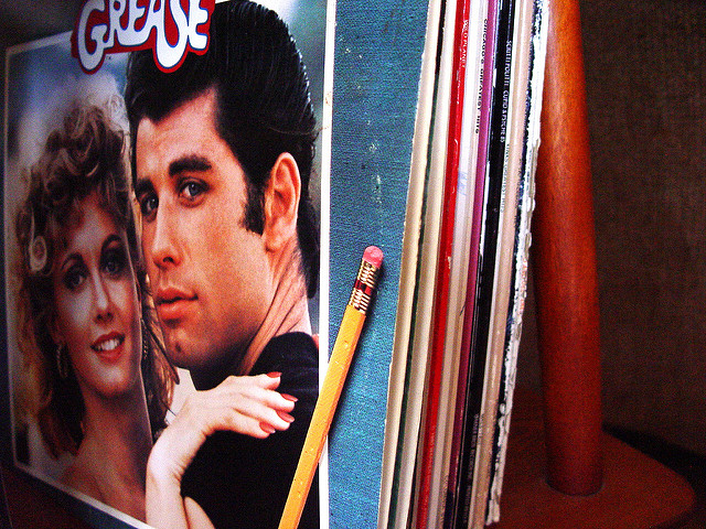 Pochette du vinyle de la BO du film Grease.