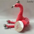 peluche SANSHA Pink Flamingo