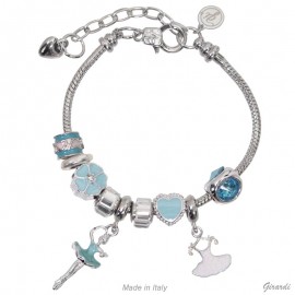bracelet charms ballerine bleu GIRARDI B33161/3