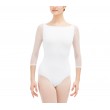 Justaucorps danse REPETTO manches 3/4 blanc D0678