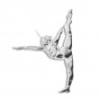 pendentif yoga MIKELART DANDAYAMANA DHANURASANA Position de l'arc debout