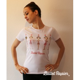 tee-shirt BALLET PAPIER Ballet Positions adulte