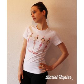tee-shirt BALLET PAPIER Ballet Positions enfant