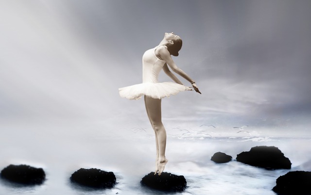 Une ballerine en harmonie avec le monde qui l'entoure.